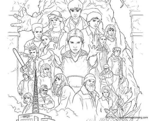 Stranger Things 5 coloring page