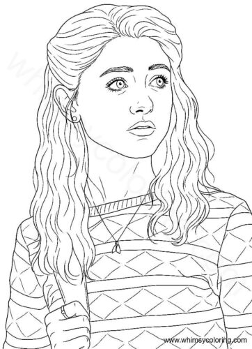 Stranger Things coloring page Nancy