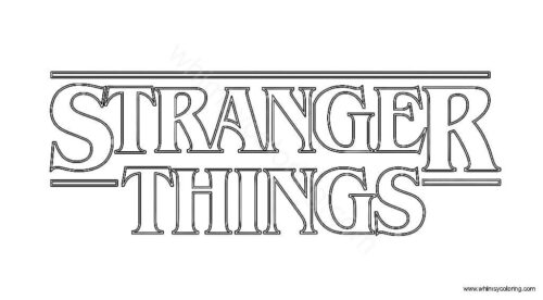 Stranger Things logo coloring page