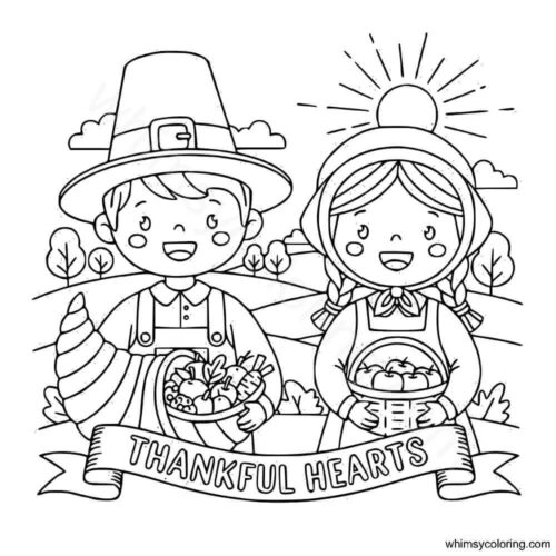 Thanksgiving pilgrim coloring pages free Thanksgiving pilgrim coloring pages free