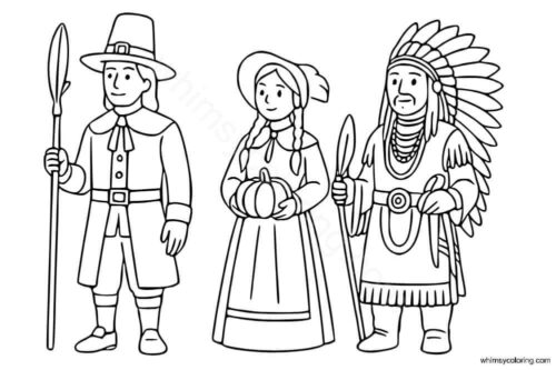 Thanksgiving pilgrim coloring pages printable Thanksgiving pilgrim coloring pages printable