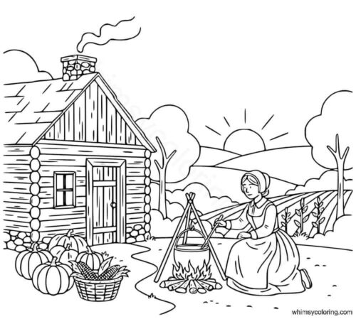 Thanksgiving preparation by a pilgrim Thanksgiving preparation by a pilgrim