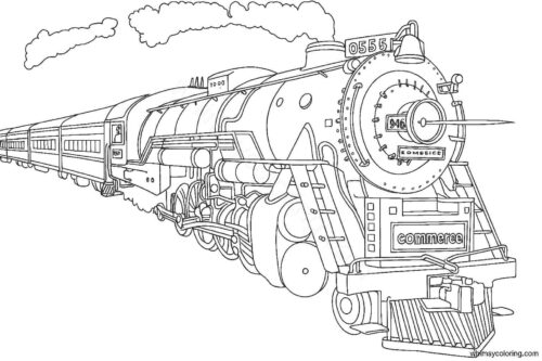 The Polar Express train coloring page The Polar Express train coloring page