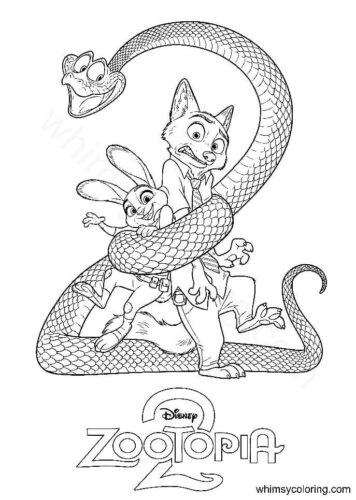 Zootopia 2 coloring pages to print