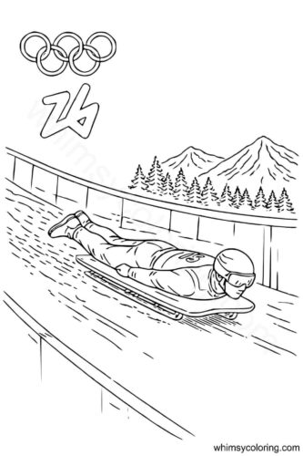 Free Winter Olympics coloring pages Skeleton Free Winter Olympics coloring pages Skeleton