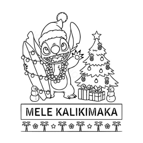 Mele Kalikimaka coloring page