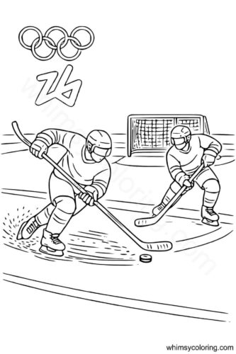 Winter Olympics Ice Hockey coloring page Winter Olympics Ice Hockey coloring page