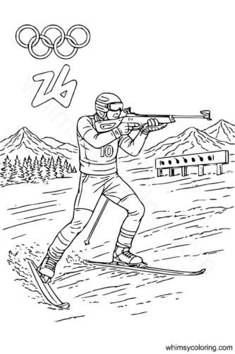Winter Olympics coloring page Biathlon Winter Olympics coloring page Biathlon