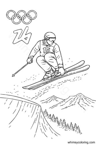 Winter Olympics coloring pages free Freestyle Skiing Winter Olympics coloring pages free Freestyle Skiing