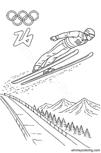 Winter Olympics coloring pages printable Ski Jumping Winter Olympics coloring pages printable Ski Jumping