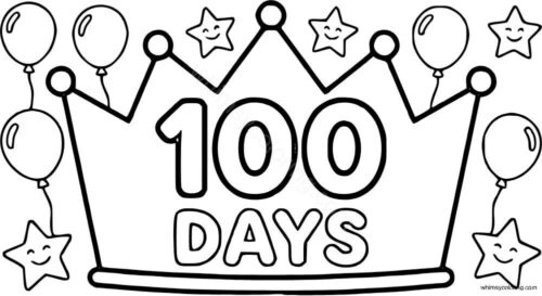 100 days of school printable for kids