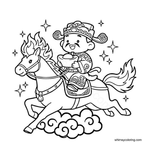 A Chinese man riding a horse A Chinese man riding a horse