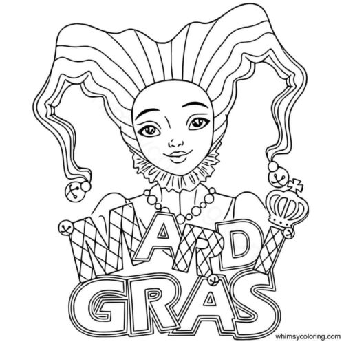 A female Mardi Gras jester A female Mardi Gras jester