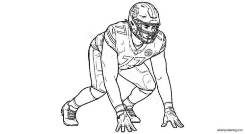 Broderick Jones from Pittsburgh Steelers coloring page