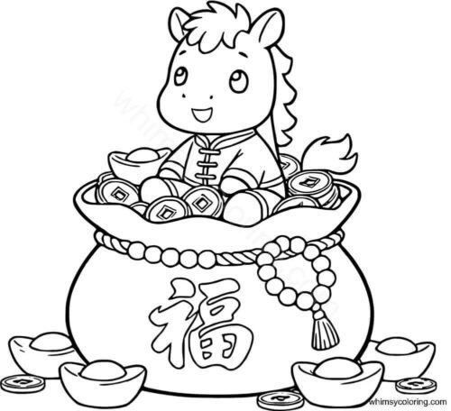 Chinese New Year coloring pages 2026 Chinese New Year coloring pages 2026