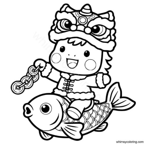 Chinese horse riding a fish Chinese horse riding a fish