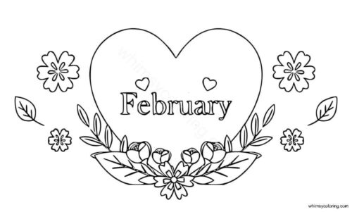 Free printable February coloring pages Free printable February coloring pages