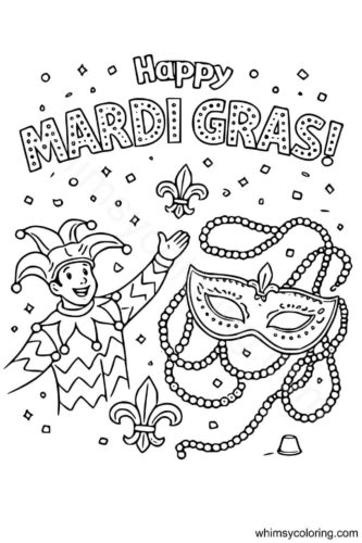 Happy Mardi Gras coloring pages Happy Mardi Gras coloring pages