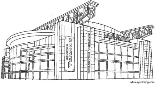 Houstan Texans NRG Stadium coloring page