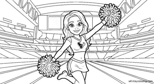 Houstan Texans cheerleader coloring pages