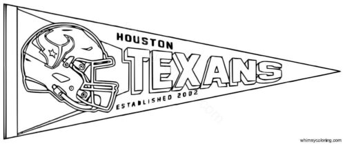 Houstan Texans flag coloring page