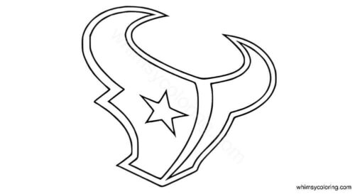 Houstan Texans logo coloring page
