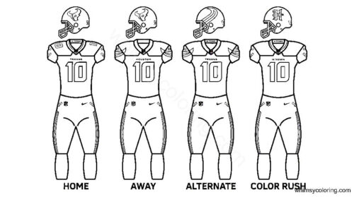 Houstan Texans uniform coloring page