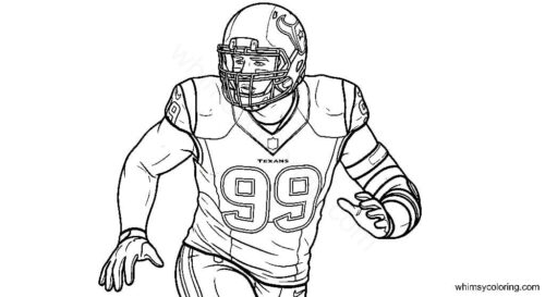 Houston Texans coloring pages J.J. Watt