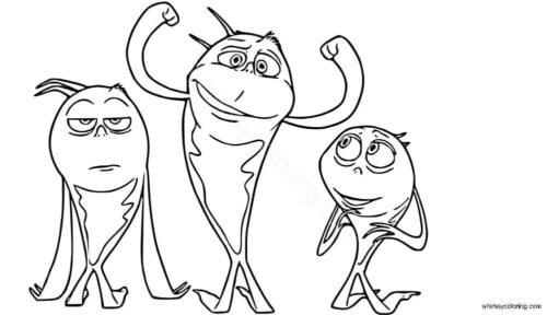 Humming fish from the Lorax movie coloring page