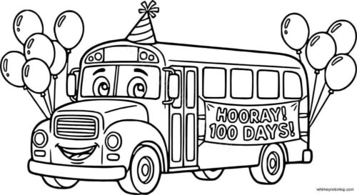 Hundred days of school coloring pages