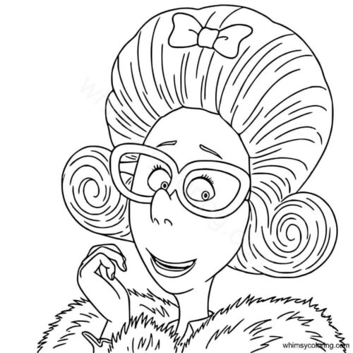 Isabella from the Lorax coloring page
