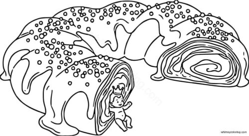 Mardi Gras King Cake coloring page Mardi Gras King Cake coloring page