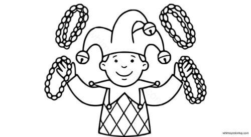 Mardi Gras jester coloring page Mardi Gras jester coloring page