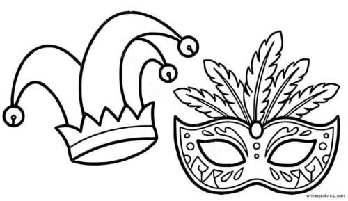 Mardi Gras mask and jester hat Mardi Gras mask and jester hat