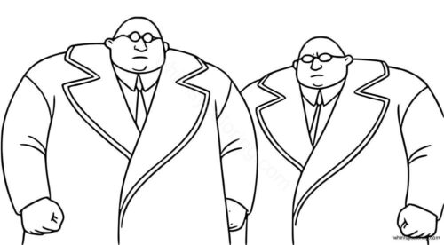 Morty and McGurk from the Lorax movie coloring sheet
