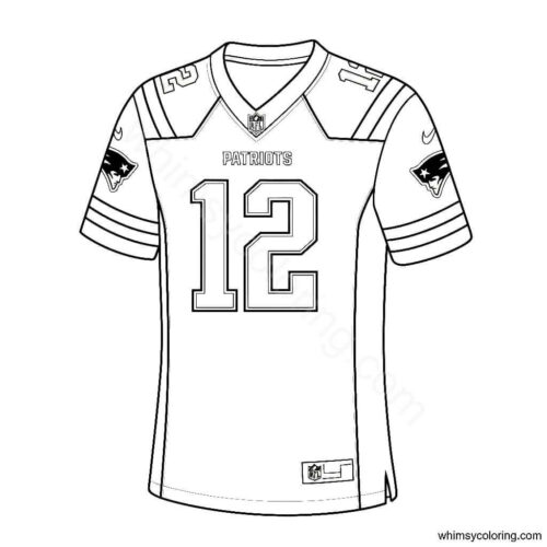 New England Patriots jersey coloring pages