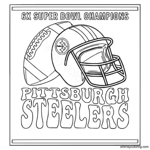Pittsburgh Steelers coloring pages PDF