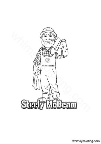 Pittsburgh Steelers mascot Steely McBeam coloring page