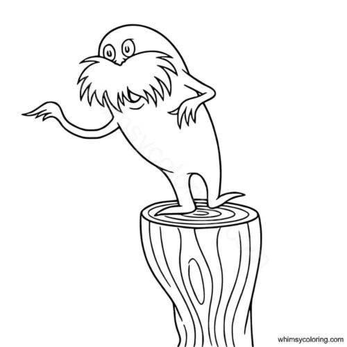 The Lorax coloring page