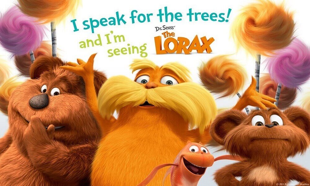 The Lorax coloring pages for kids