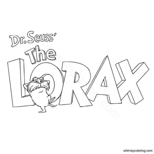 The Lorax movie coloring pages