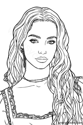Daniela Avanzini from Katseye coloring picture Daniela Avanzini from Katseye coloring picture