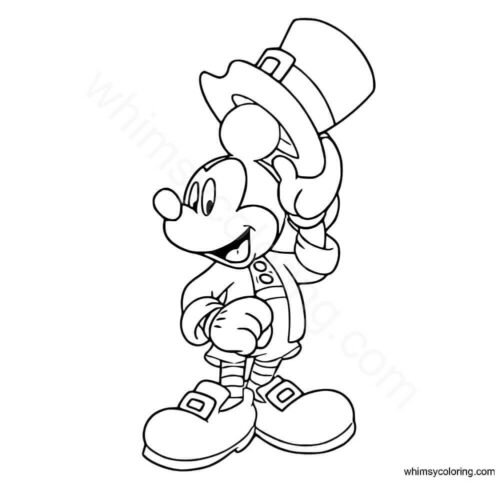 Disney St Patrick's Day colouring pages