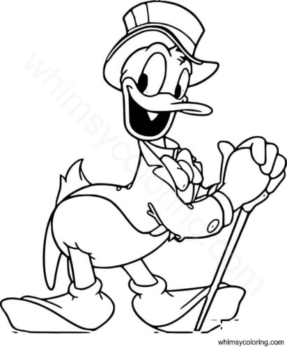 Donald Duck St Patricks Day coloring page