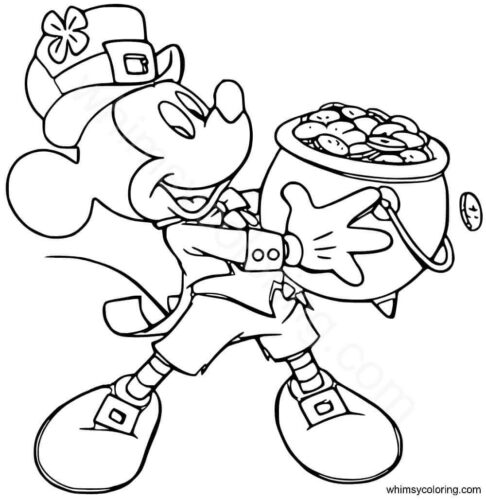 Free Disney St Patrick's day coloring pages PDF