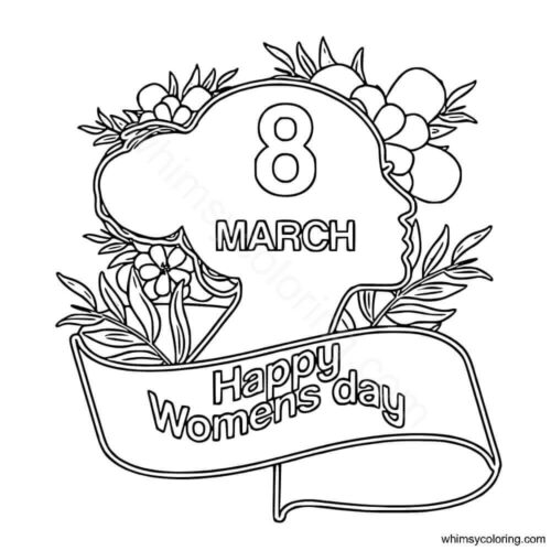 Happy Women's Day coloring page Happy Women's Day coloring page