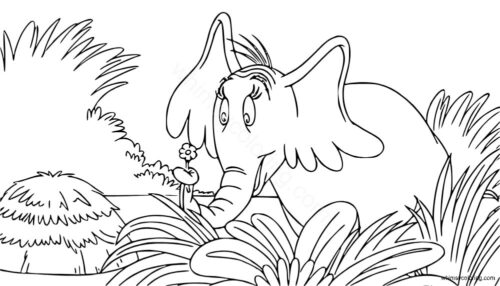 Horton the elephant coloring pages Horton the elephant coloring pages