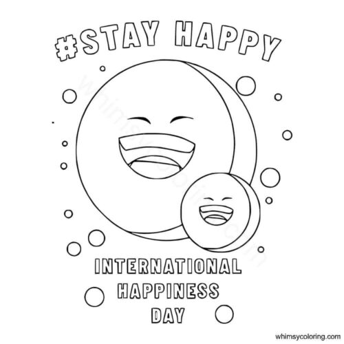International Happiness Day coloring page International Happiness Day coloring page