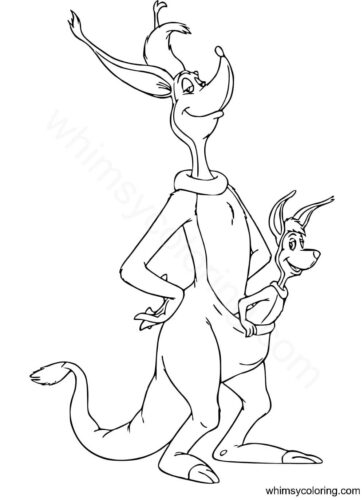 Jane and Judy Kangaroo from Horton Hears a Who coloring page Jane and Judy Kangaroo from Horton Hears a Who coloring page