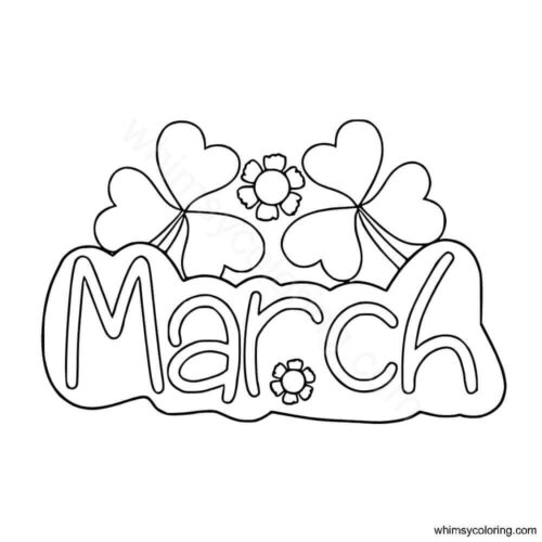 March coloring pages PDF March coloring pages PDF